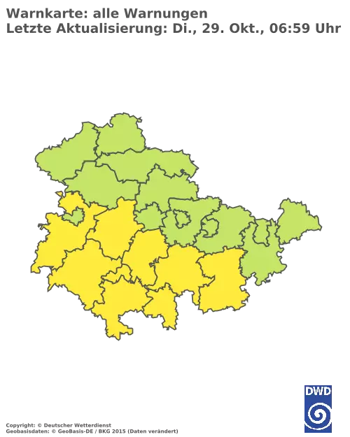 Aktuelle Wetterwarnungen für  Greiz