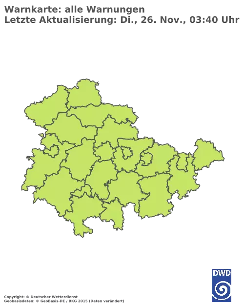 Aktuelle Wetterwarnungen für  Greiz