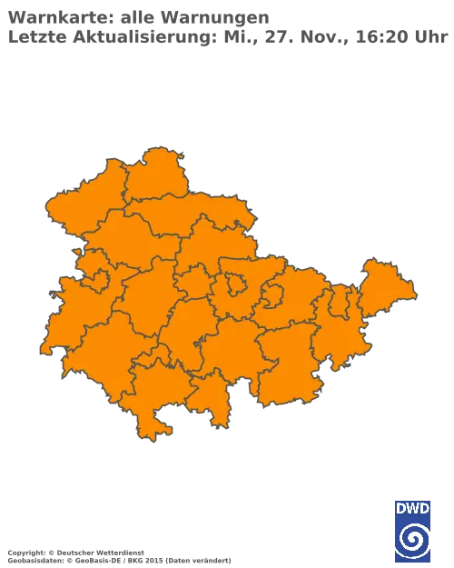 Aktuelle Wetterwarnungen für  Greiz