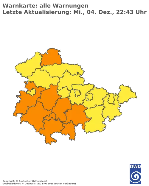 Aktuelle Wetterwarnungen für  Greiz