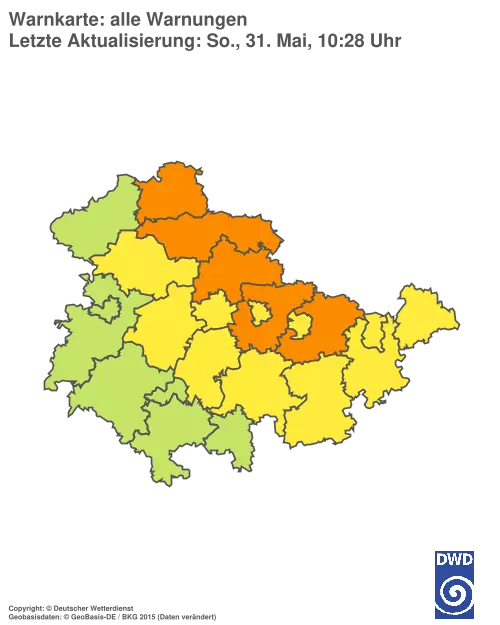 Aktuelle Wetterwarnungen für %region%