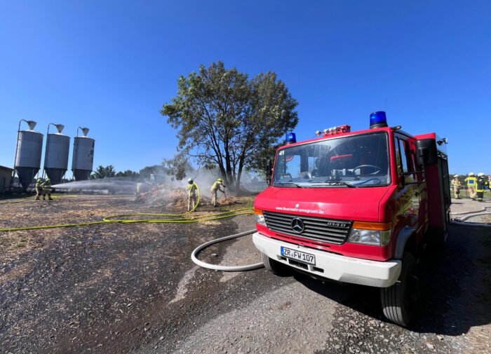 Brand Strohhaufen